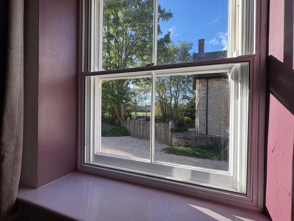 Photo of a Window from main hall looking outside