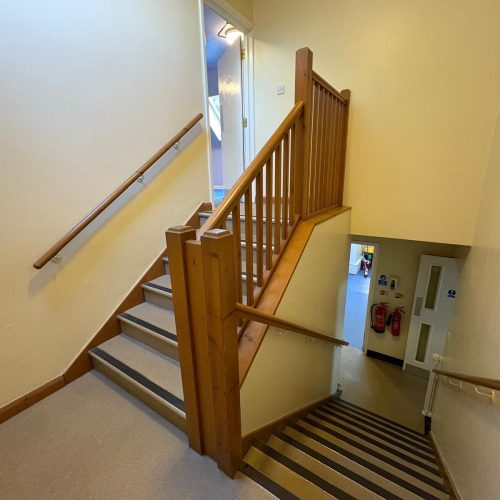 Photo of stairs to Lilac Room