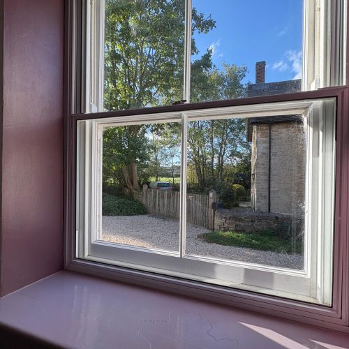 Photo of a Window from main hall looking outside